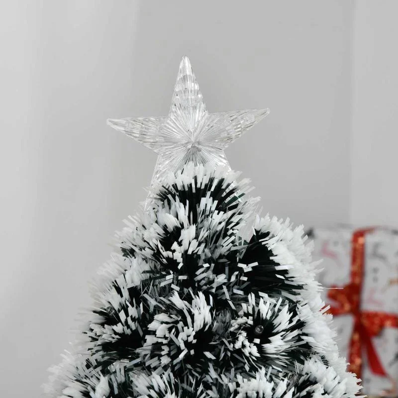 künstlicher Weihnachtsbaum mit LED-Licht Sieben-Farben-Lichtleiter - 0