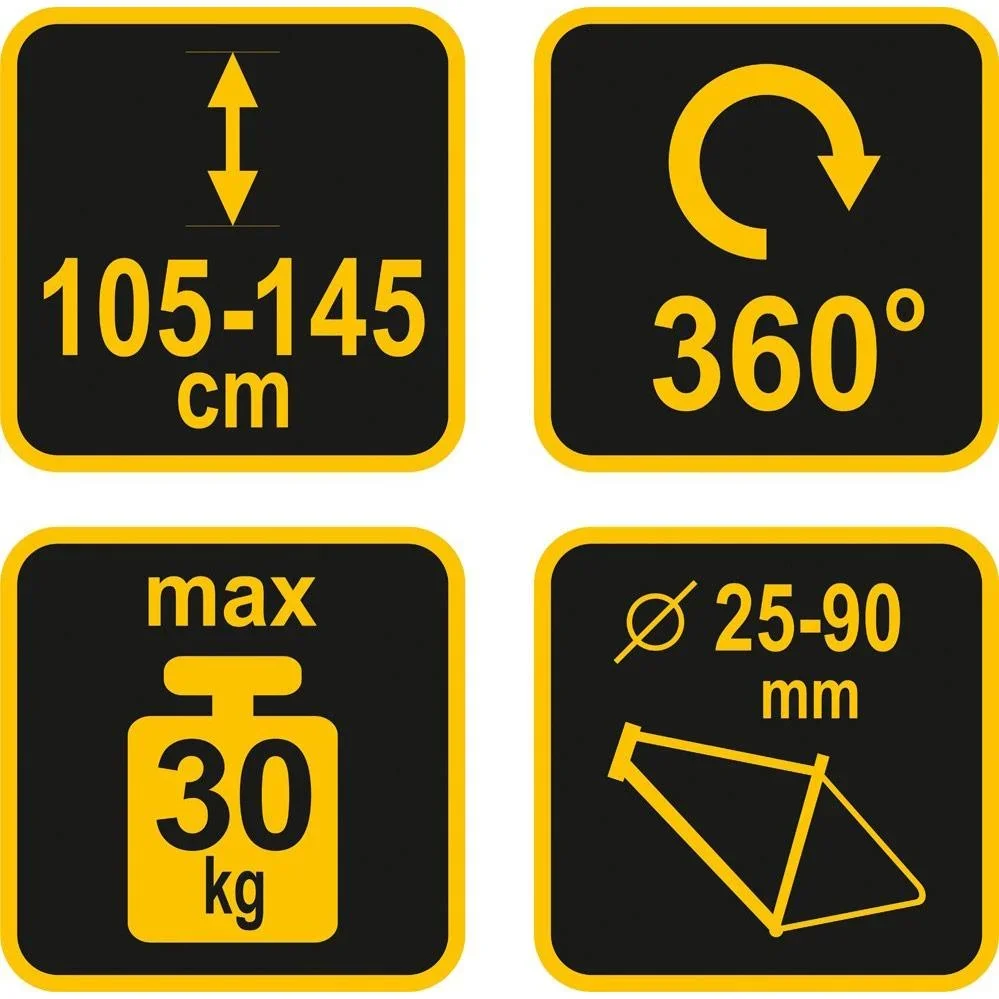 Fahrradträger - hängend in der Höhe verstellbar bis zu 145 cm - 0