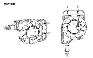 Automatik Kabeltrommel mit 9 m + 2 m Verlängerung, Kabelaufrollautomatik, IP20 - 2