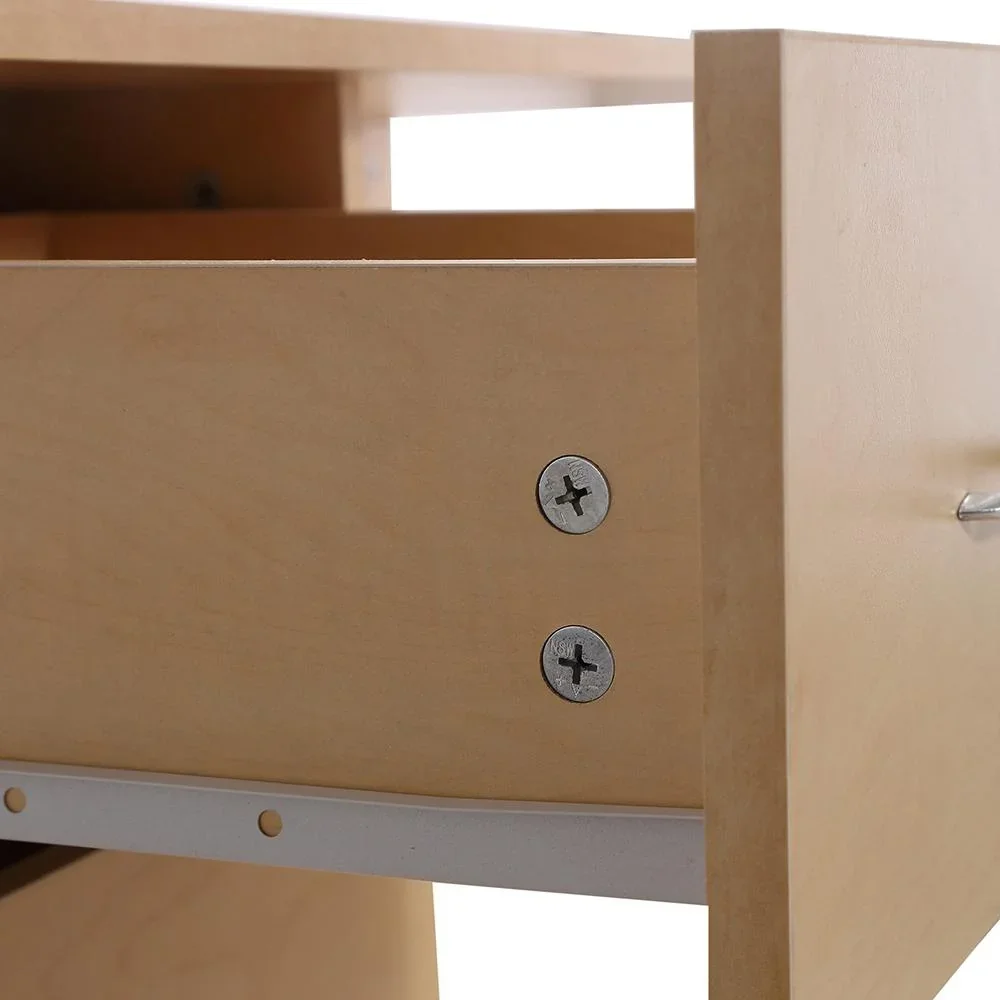 Schreibtisch Computertisch mit Schubladen Natur - 0