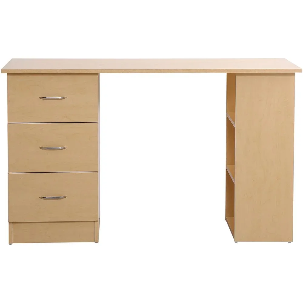 Schreibtisch Computertisch mit Schubladen Natur - 4
