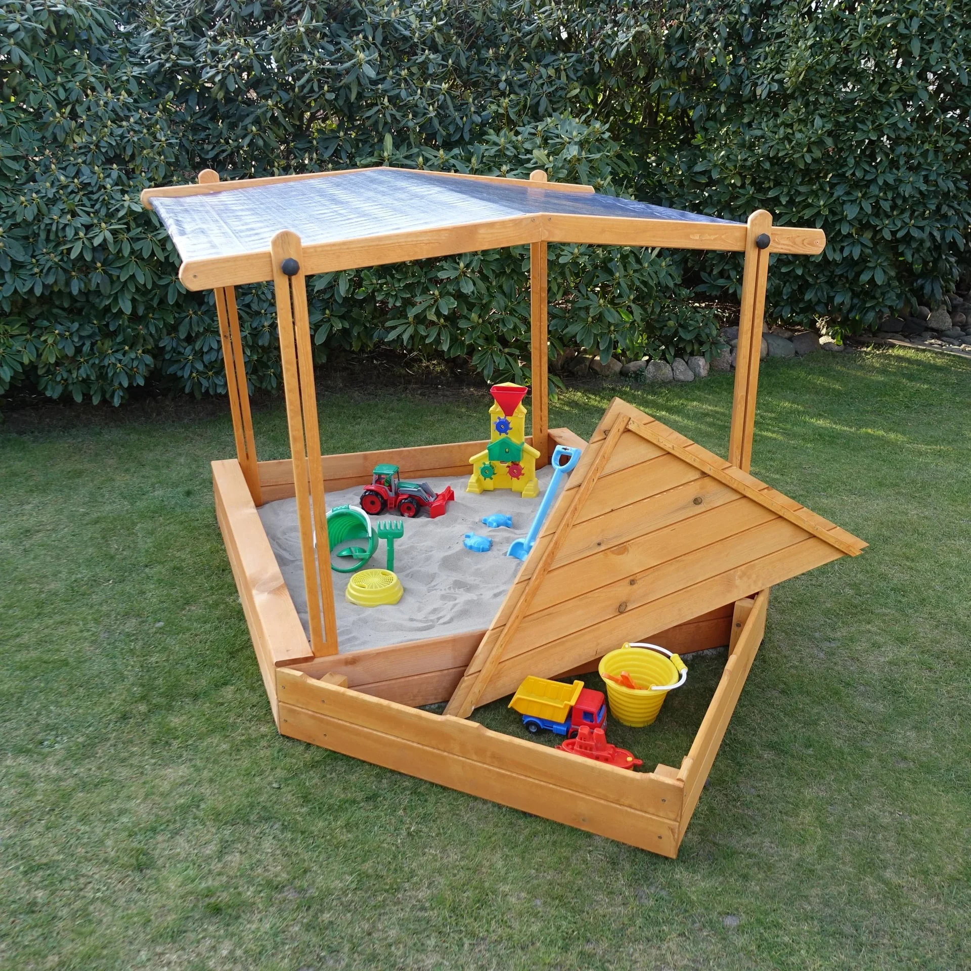 Sandkasten "MULTI" + Bugbox + Sonnendach - 2