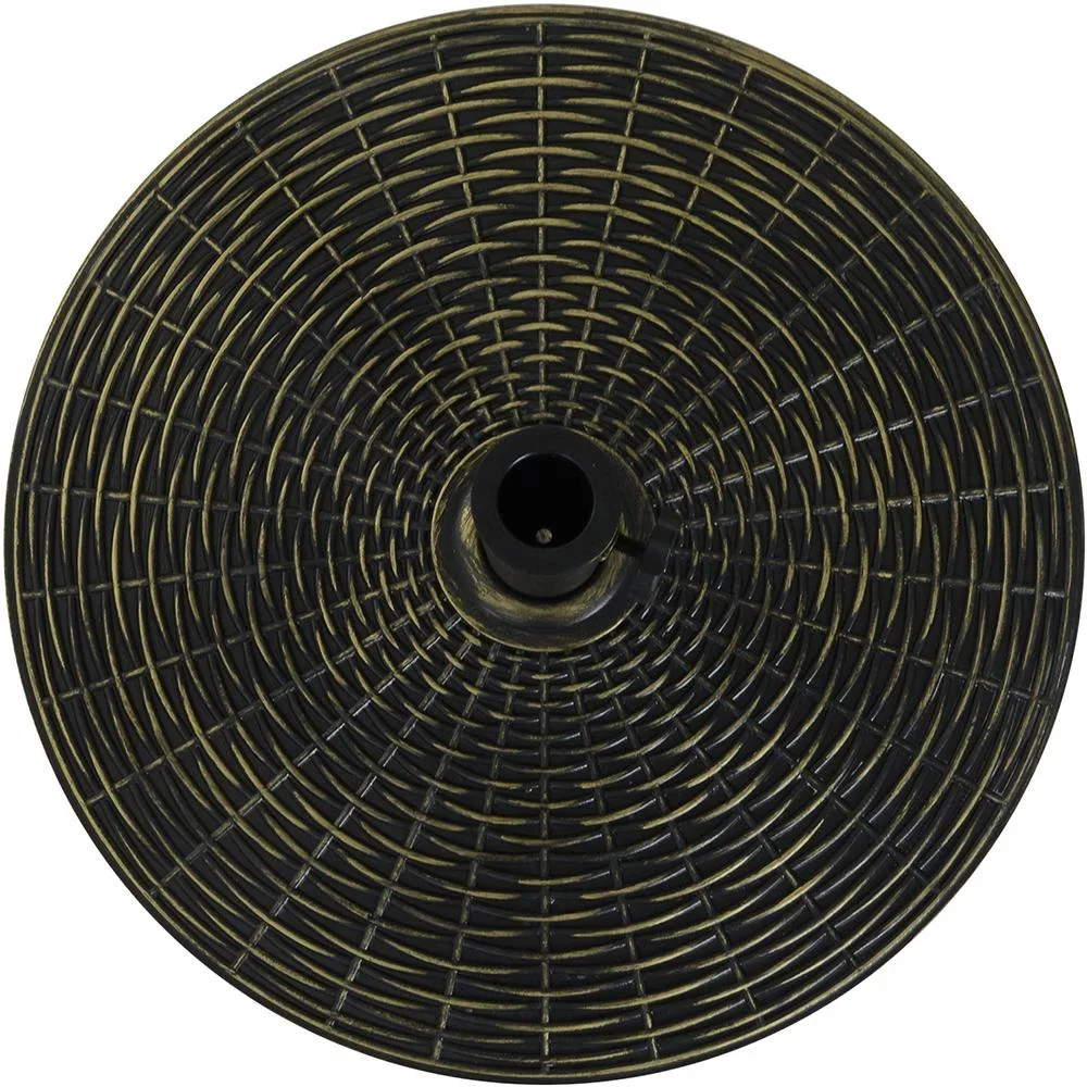 Sonnenschirmständer Schirmhalter Schirmfuß 25 kg Rattanoptik Ø35/Ø38/Ø48 mm Antik Bronze Ø53 x 30 cm - 1