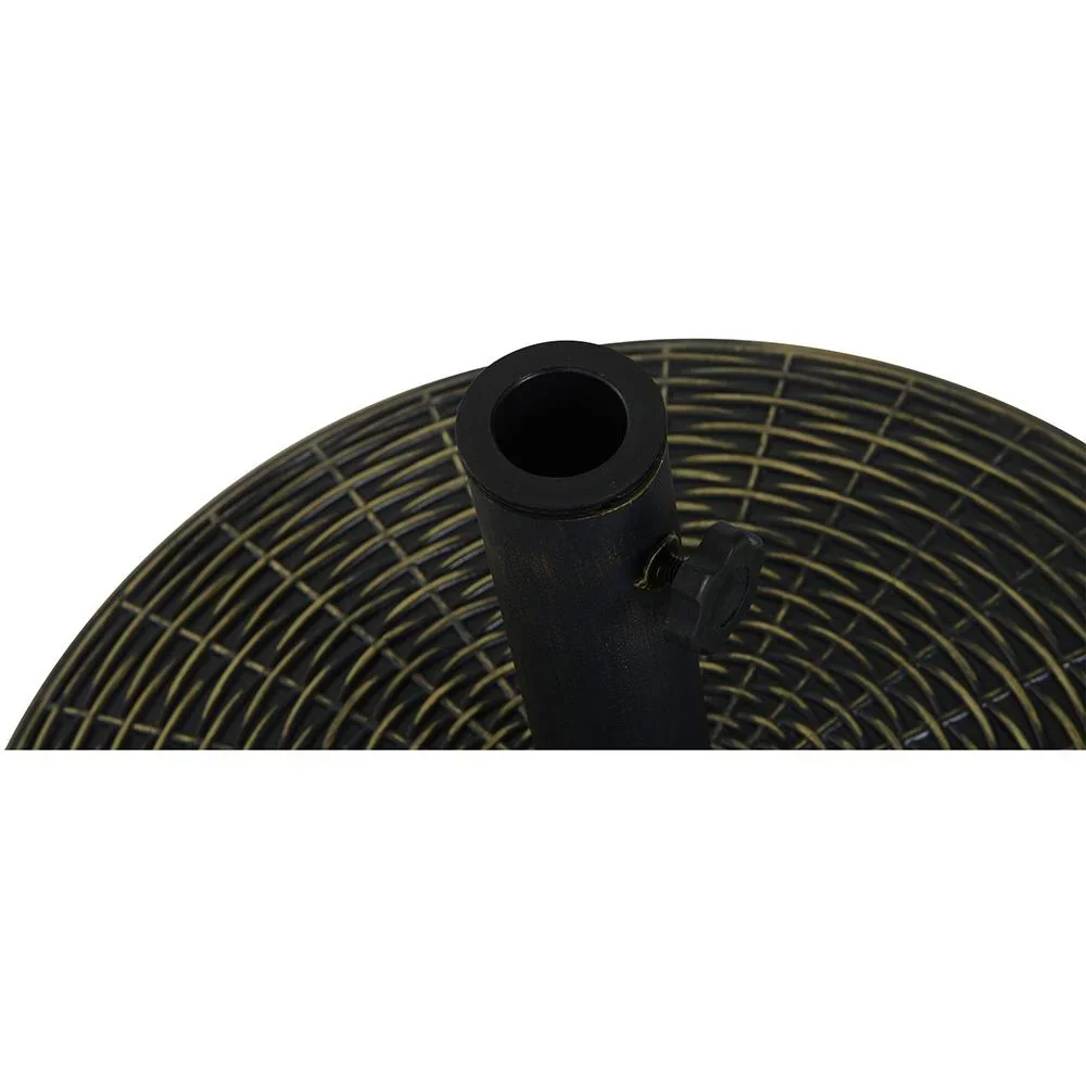 Sonnenschirmständer Schirmhalter Schirmfuß 25 kg Rattanoptik Ø35/Ø38/Ø48 mm Antik Bronze Ø53 x 30 cm - 3