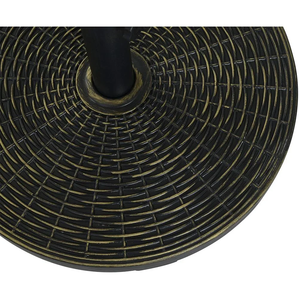 Sonnenschirmständer Schirmhalter Schirmfuß 25 kg Rattanoptik Ø35/Ø38/Ø48 mm Antik Bronze Ø53 x 30 cm - 4