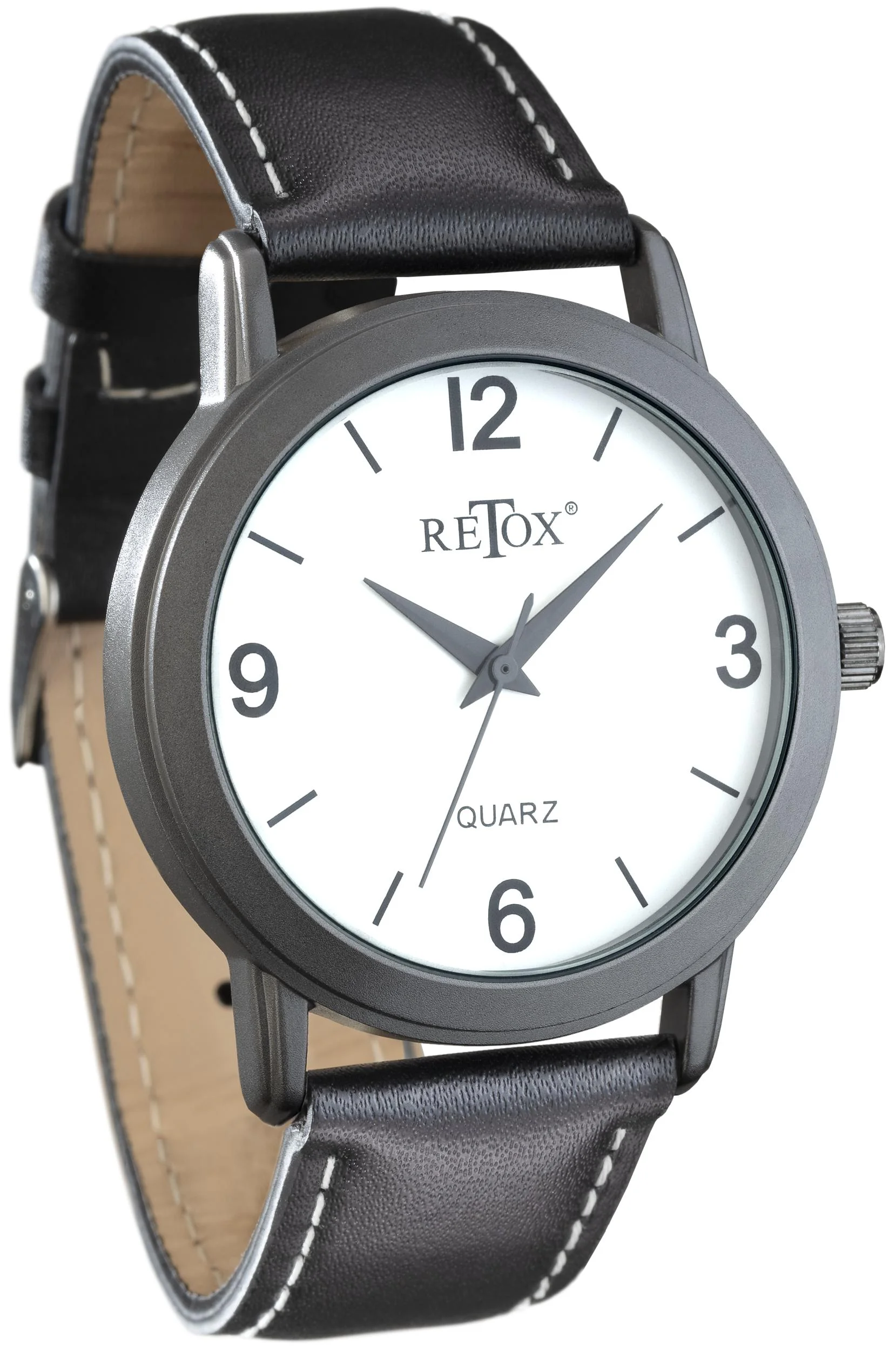 Uhren Set für Sie und Ihn in Titanoptik und Echtleder-Armband - 6