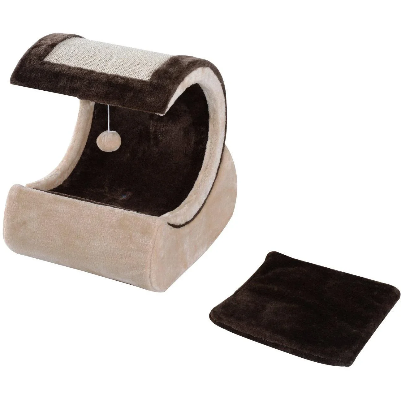 Kratzbaum Katzenbaum Spielbaum mit Polster Schlafplatz - 0