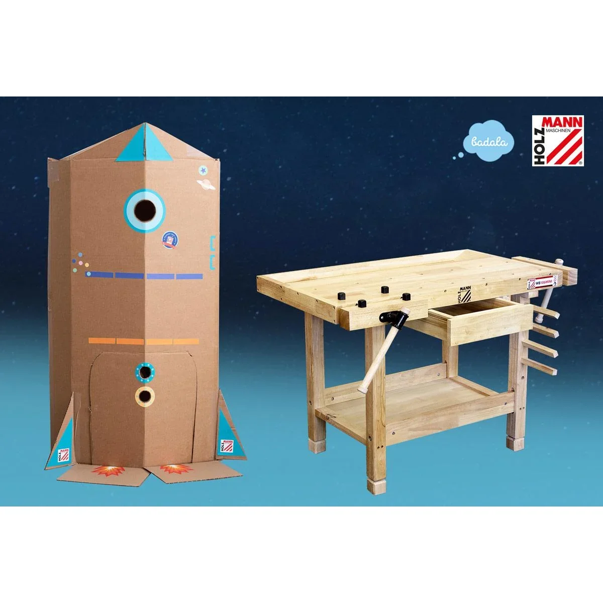 Kinder-Werkbank WB106Mini - 106x61x70 cm - 3