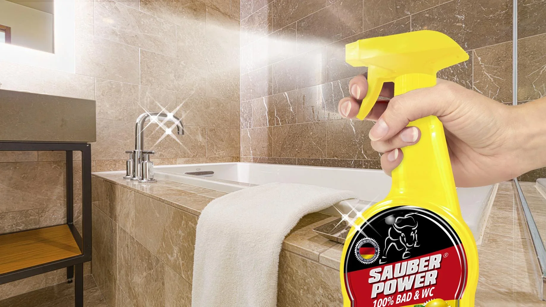 Bad & WC Reiniger-Konzentrat "Sauber-Power", 4-teilig - 1
