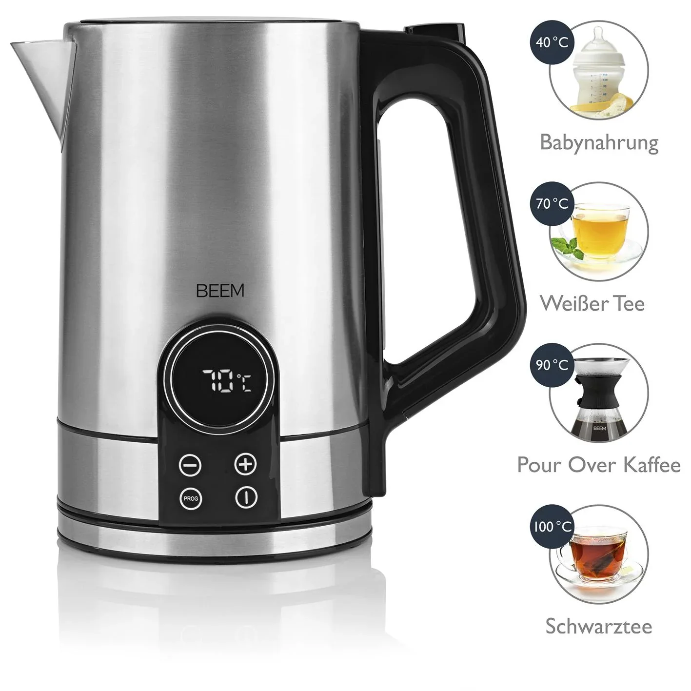 BEEM TEA-SWITCH Wasserkocher mit Temperatureinstellung & 1,7l Volumen - 8