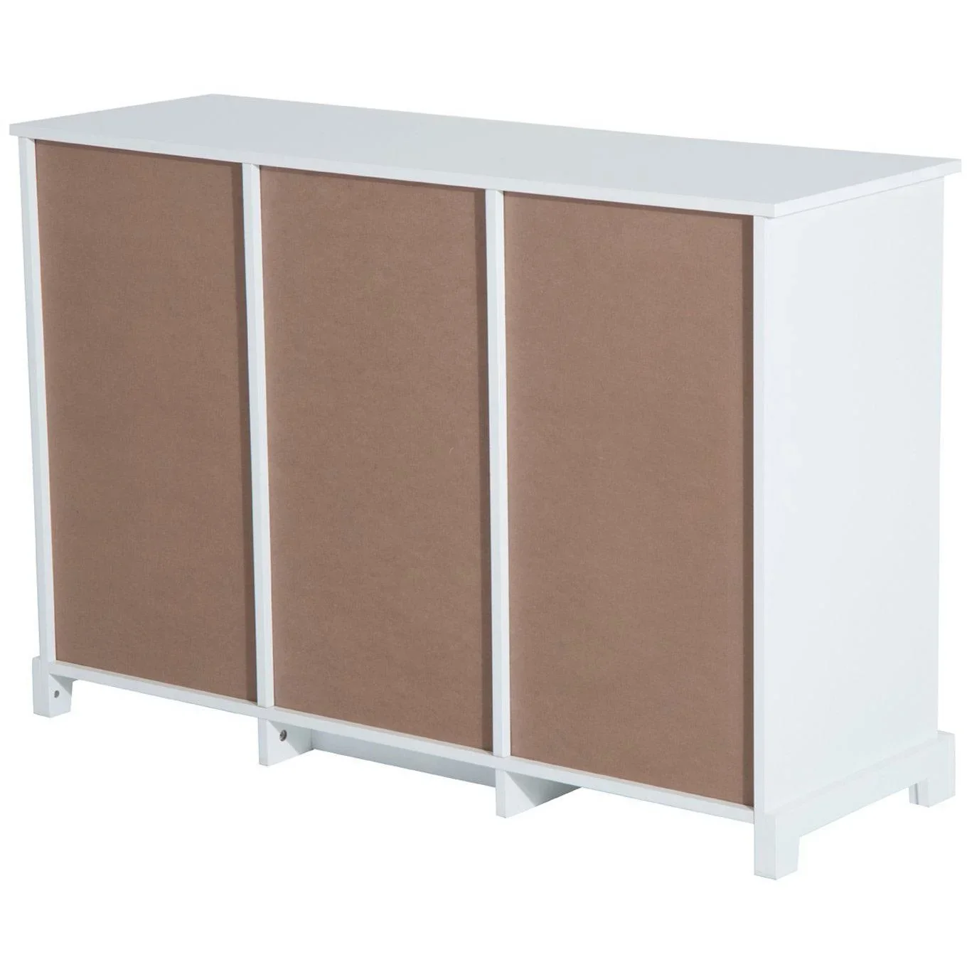 Sideboard Kommode Lamellentür Weiß - 1