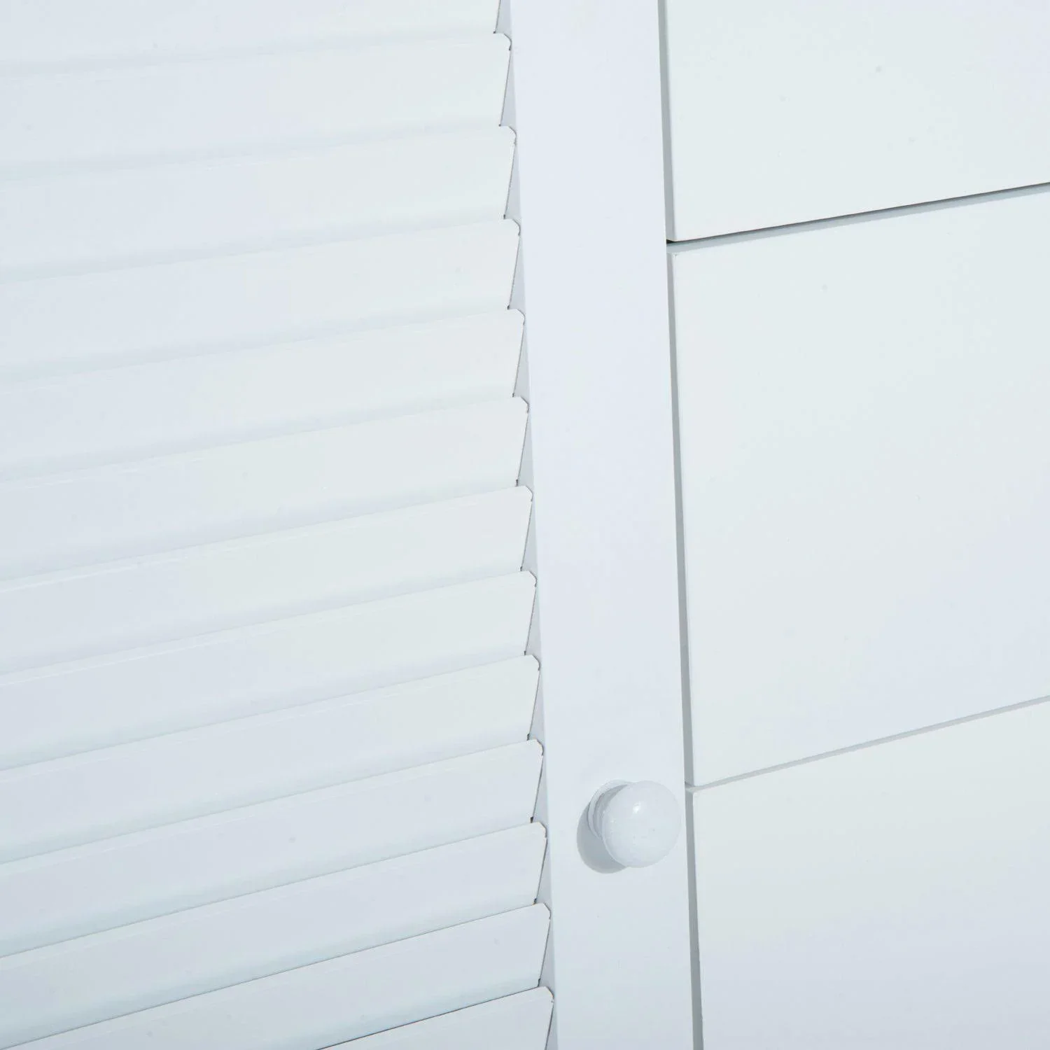 Sideboard Kommode Lamellentür Weiß - 5