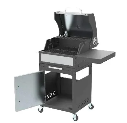 Holzkohlegrill, Grillwagen, 114 cm - 3