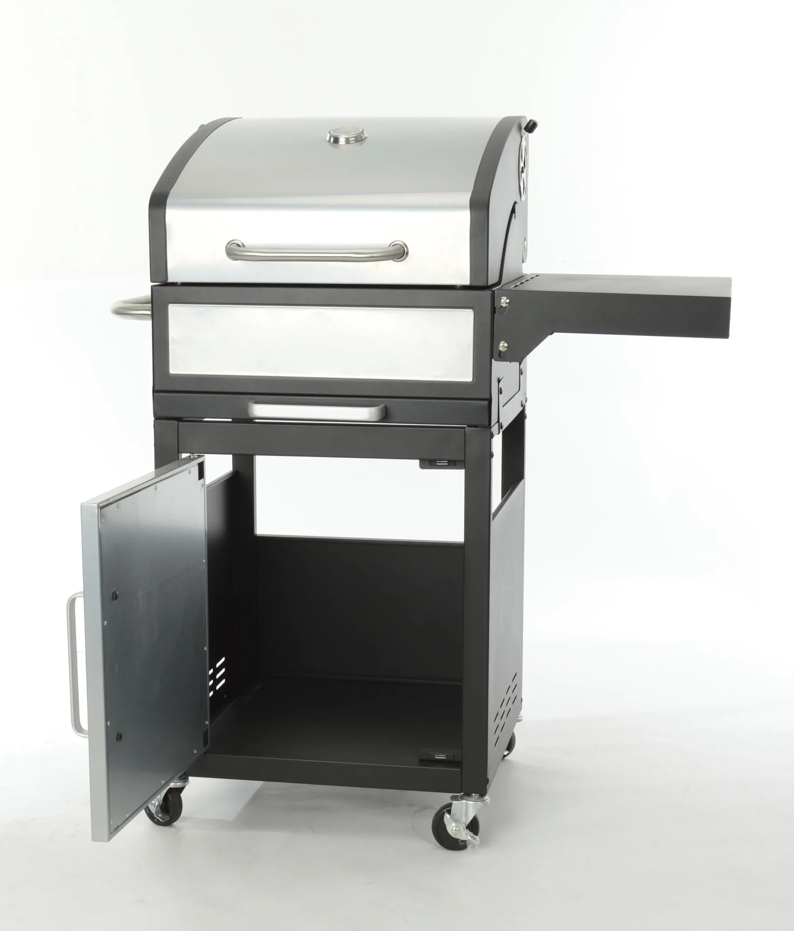 Holzkohlegrill, Grillwagen, 114 cm - 5