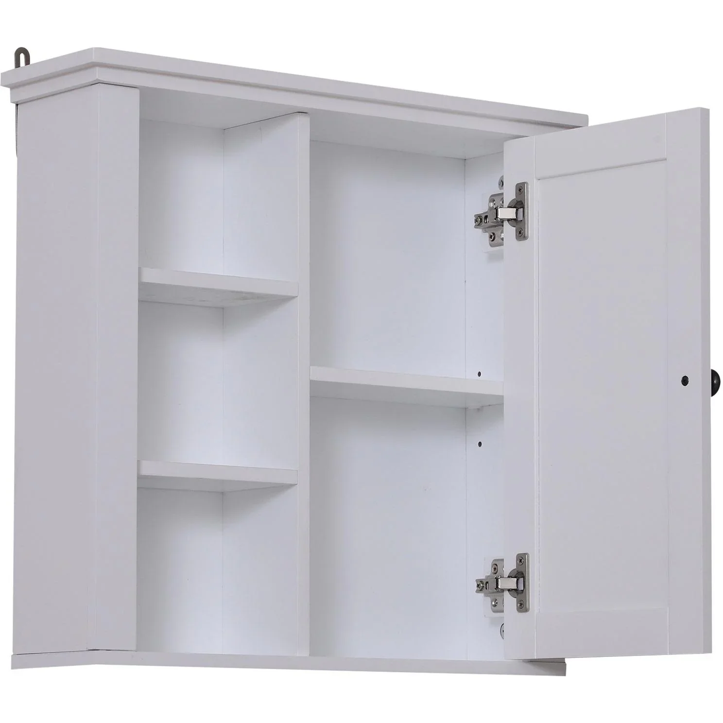 Badschrank Küchenschrank Hängeschrank Wandschrank vestellbarer Einlegeboden 3 x Fach Holz Weiß 53 x 14,5 x 50,5 cm - 1