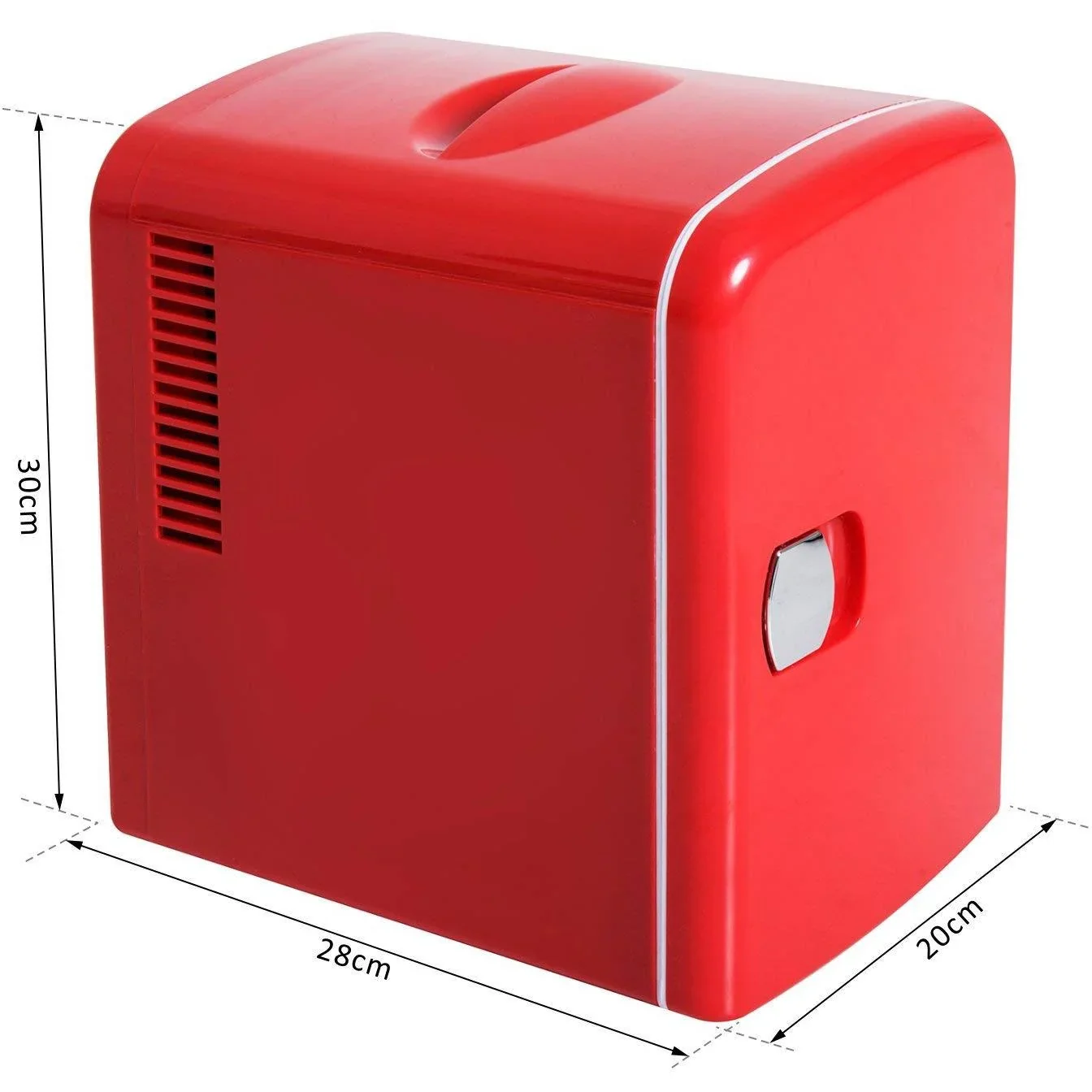 Mini Kühlschrank Wärmebox 4 Liter Rot L28 x B20 x H30cm - 0