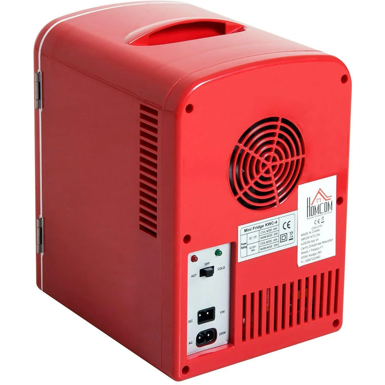 Mini Kühlschrank Wärmebox 4 Liter Rot L28 x B20 x H30cm - 6