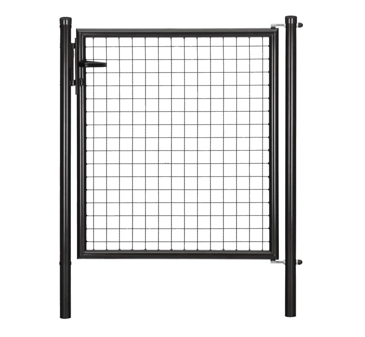 Wellengitter-Einzeltor mit Zubehör, anthrazit-metallic, Breite 100 cm, Höhe 150 cm - 1