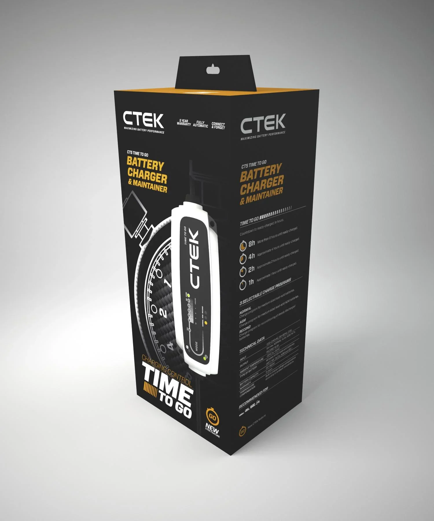 CTEK Batterieladegerät CT5 "Time to Go" - mit Countdown-Display - 0