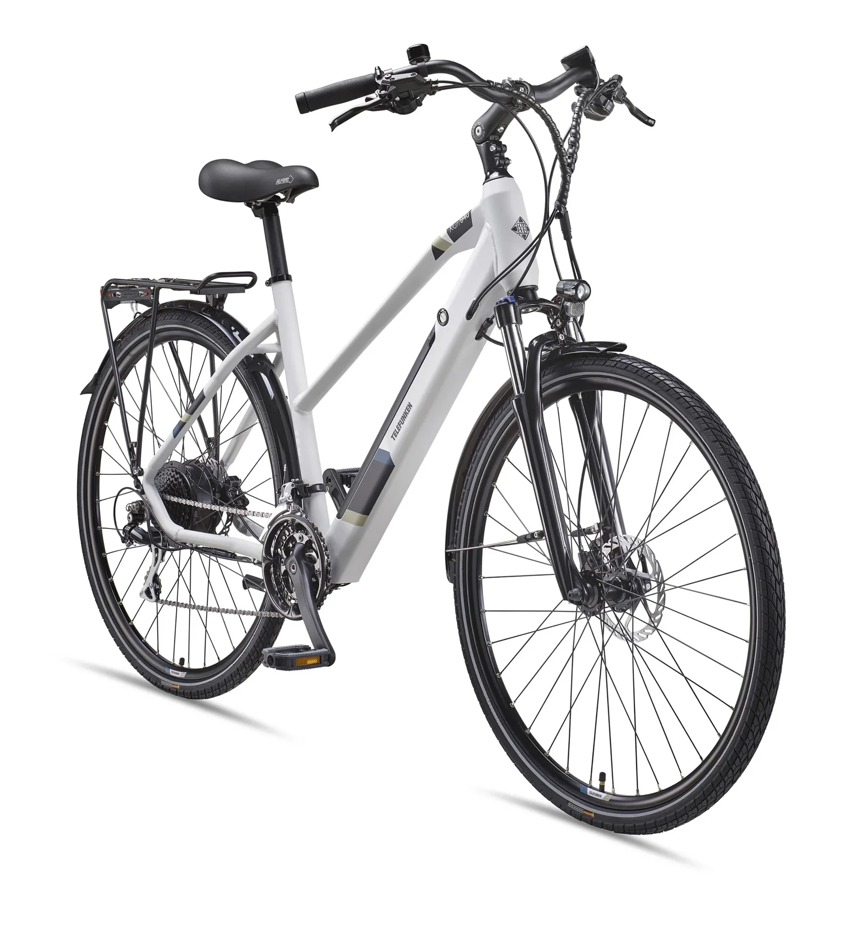 Damen Alu Trekking E-Bike, 28 Zoll, Rahmenhöhe 50 cm, 24-Gang Kettenschaltung, kreide, XC940 Expedition - 2