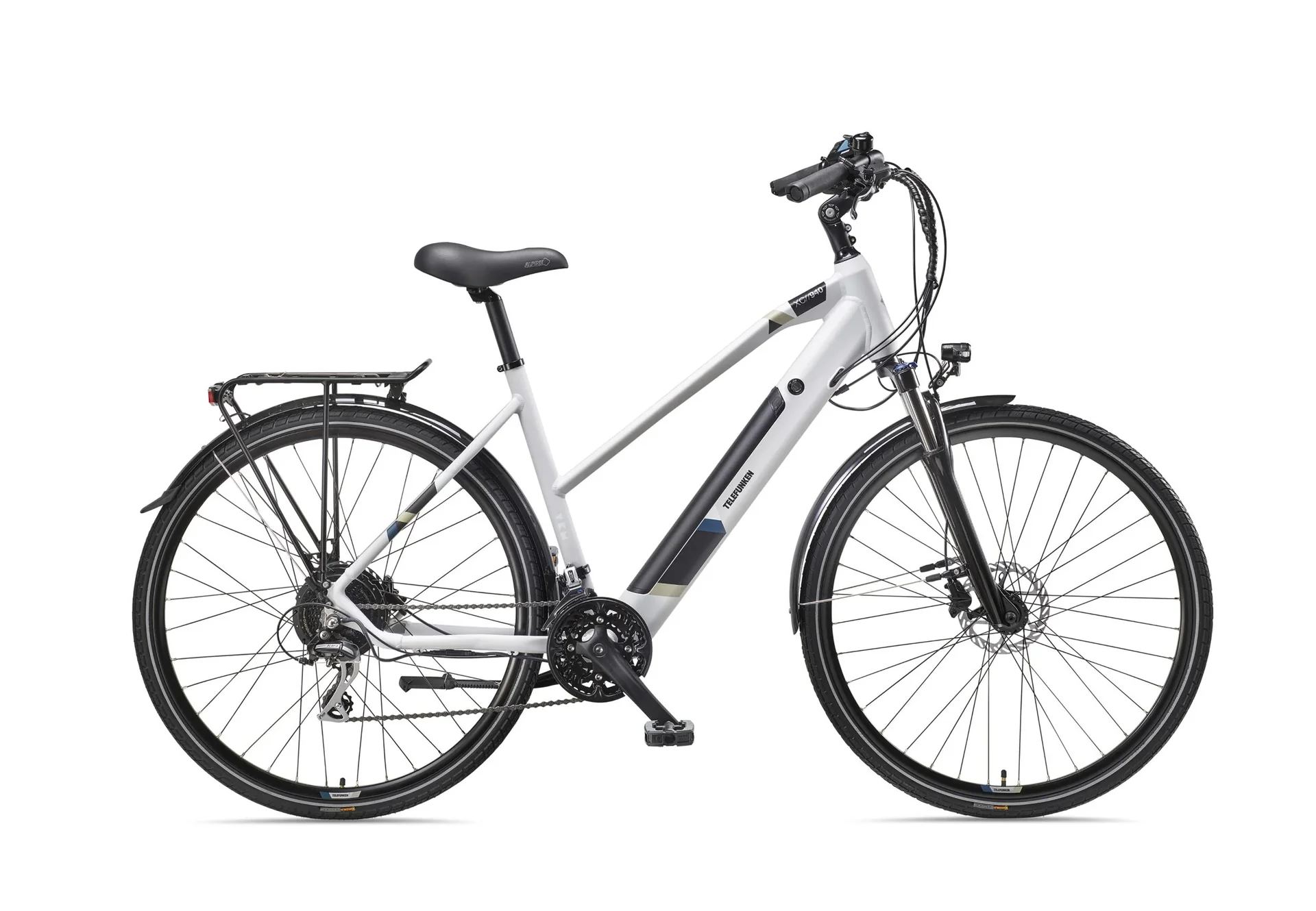 Damen Alu Trekking E-Bike, 28 Zoll, Rahmenhöhe 50 cm, 24-Gang Kettenschaltung, kreide, XC940 Expedition - 4