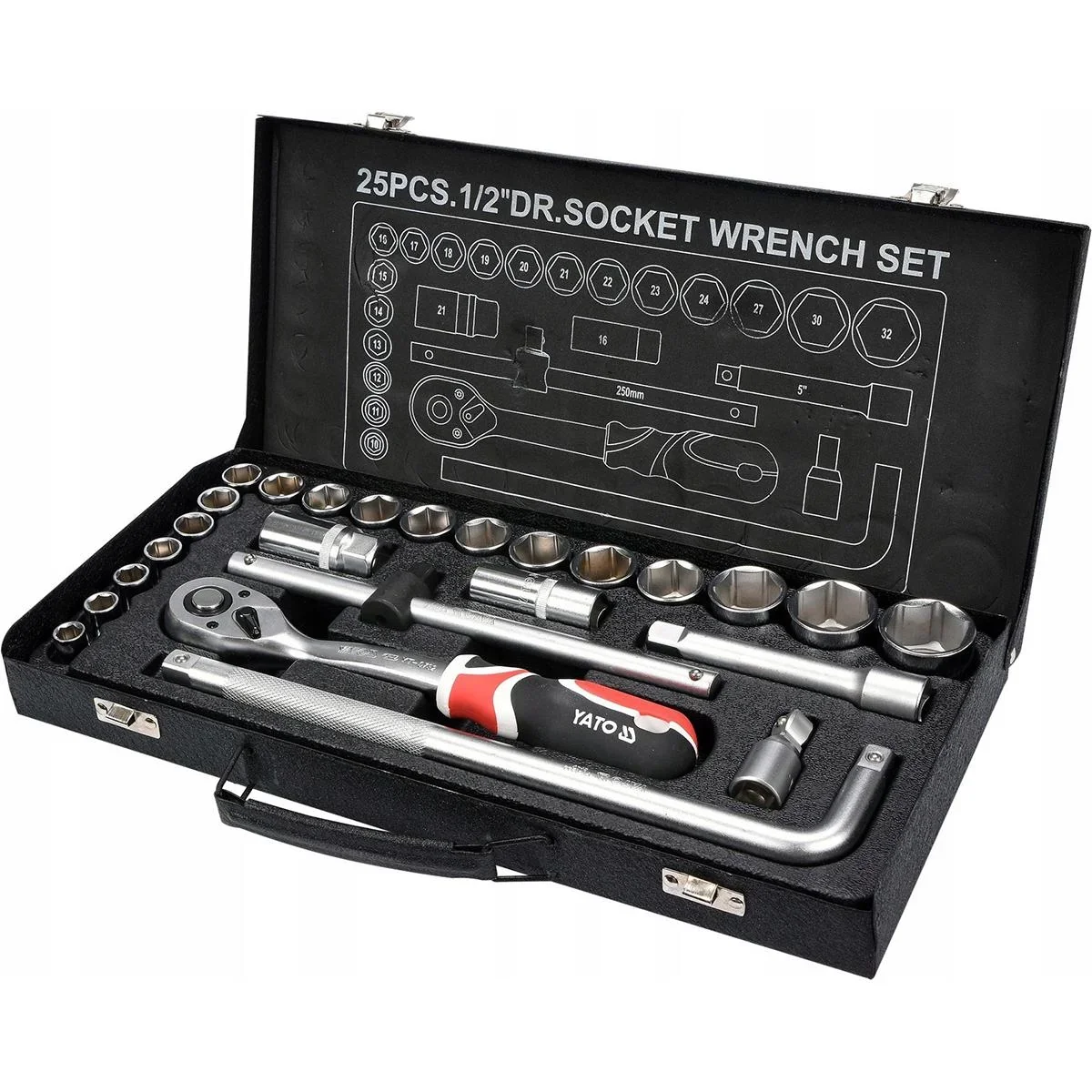 YATO Set von Sechskantschlüsseln und Zubehör - 25 Teile - 5