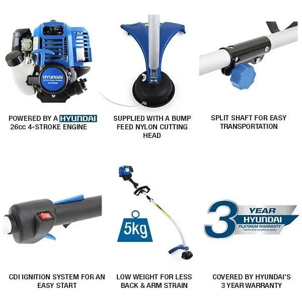 26cc Split-Schaft-Rasenschneider mit 4-Takt-Benzinmotor - 6