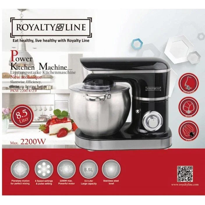 Power-Küchenmaschine - 2200W - 8.5L - Schwarz - 0