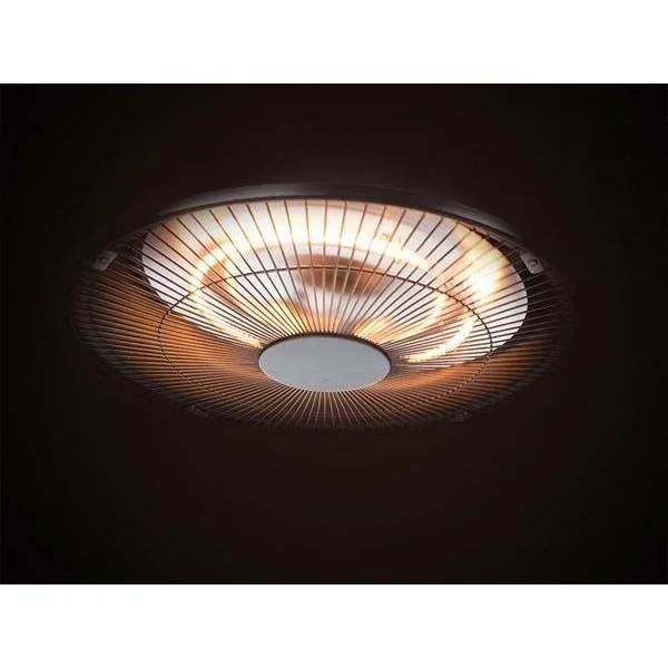 Terrasheater-Heizung hängend schwarz | Industrie | 1500W | Ø43 cm | 25M² - 1