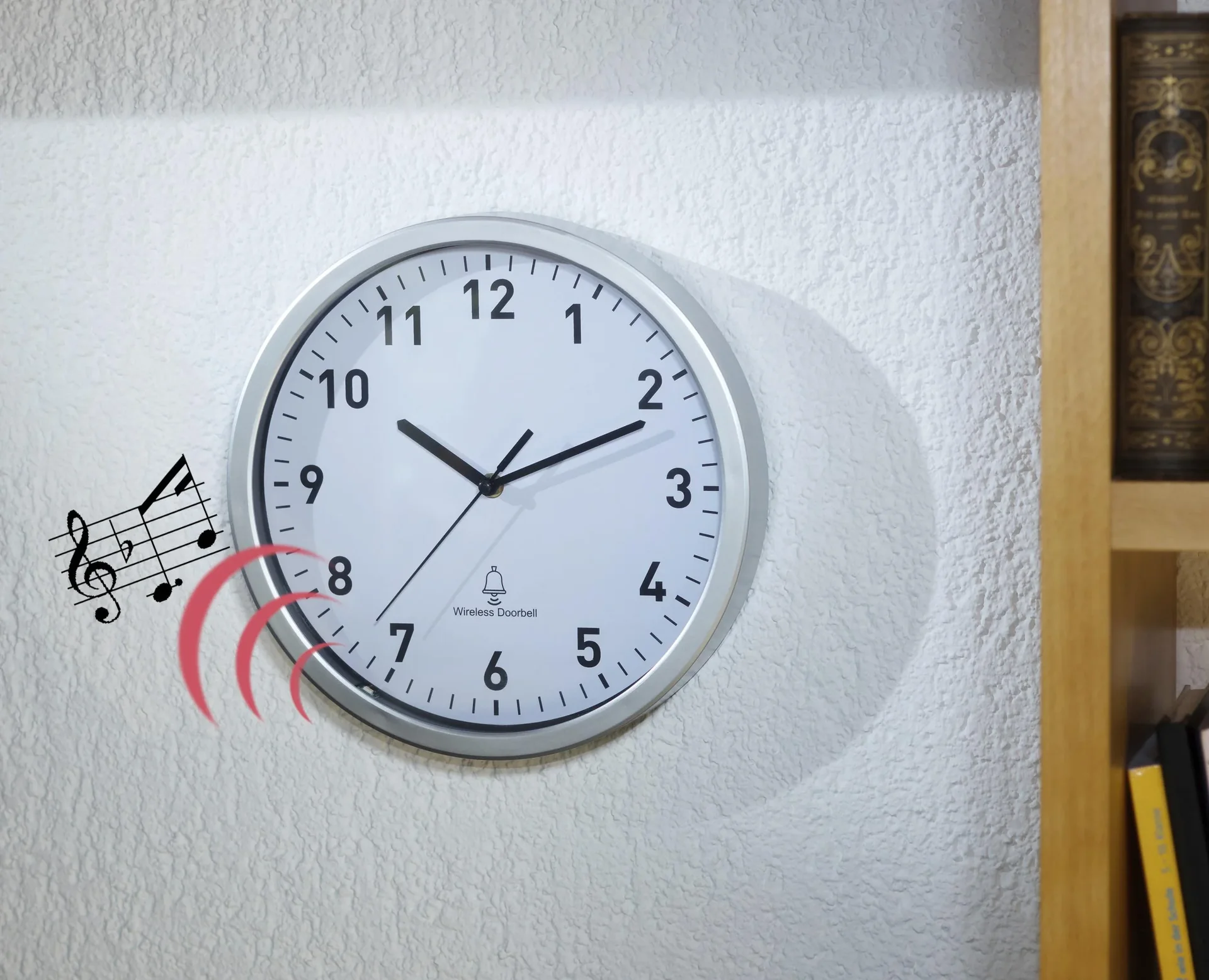 Funkwanduhr mit Türklingel - 3