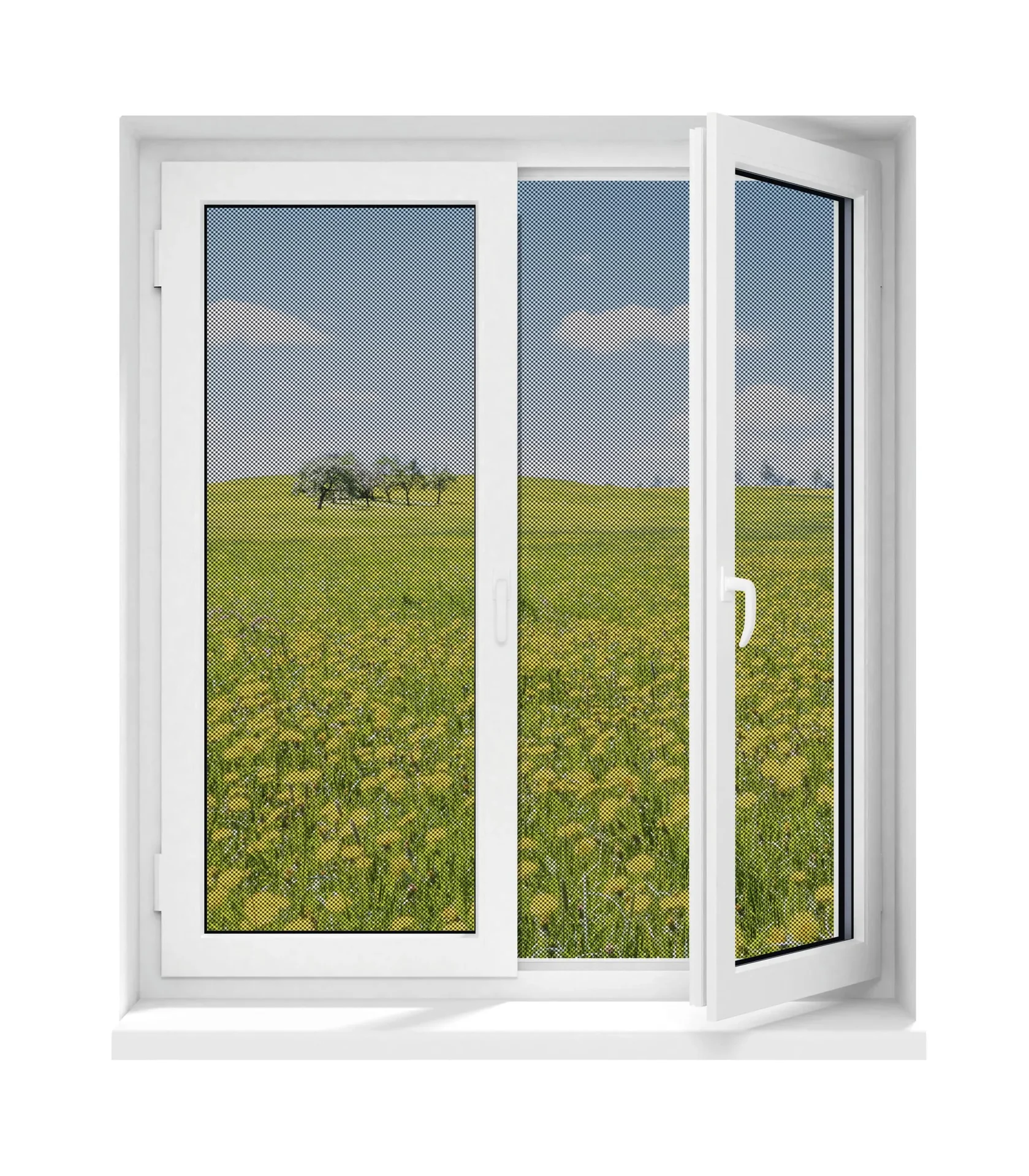 Moskitonetz für Fenster „Magic Klick“, mit Magnetbefestigung, luftdurchlässig und halbtransparent, 150 x 130 cm, Schwarz - 2