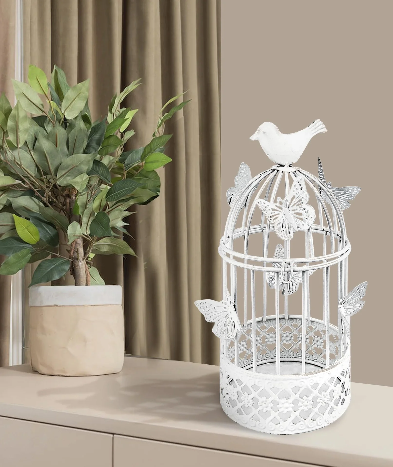Deko Blumenkäfig aus Metall - 0