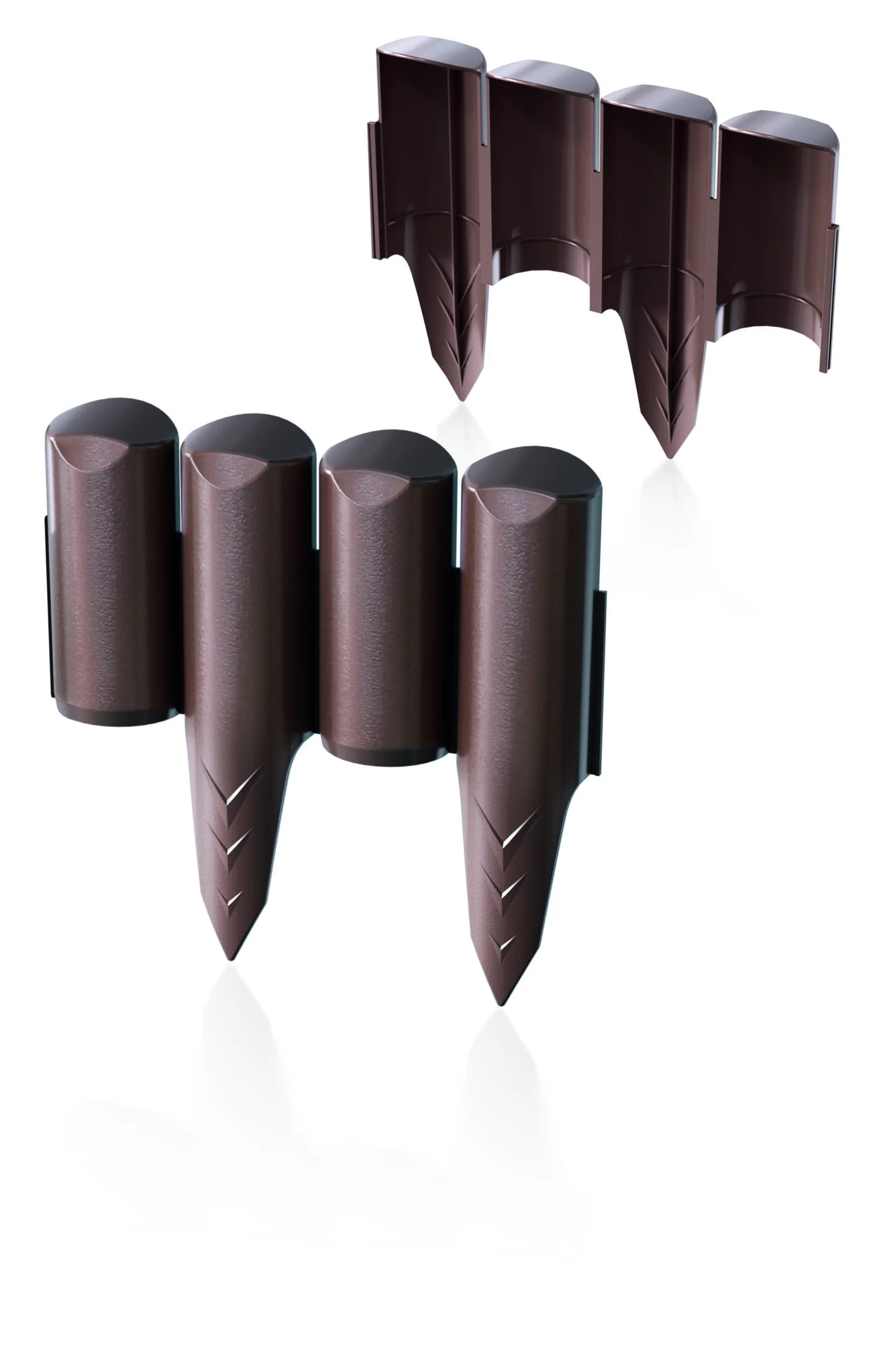 Beeteinfassung BORDER, braun - 10 Stück, 2,5 m - 5