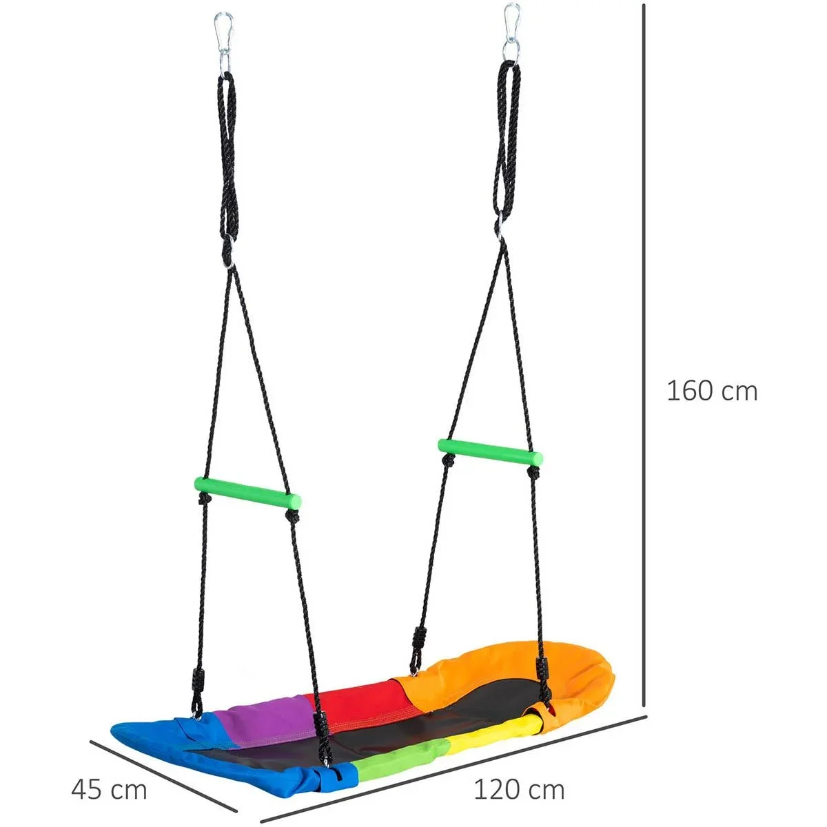 Kinderschaukel höhenverstellbar 160 cm für Kinder von 3 - 14 Jahren - 2