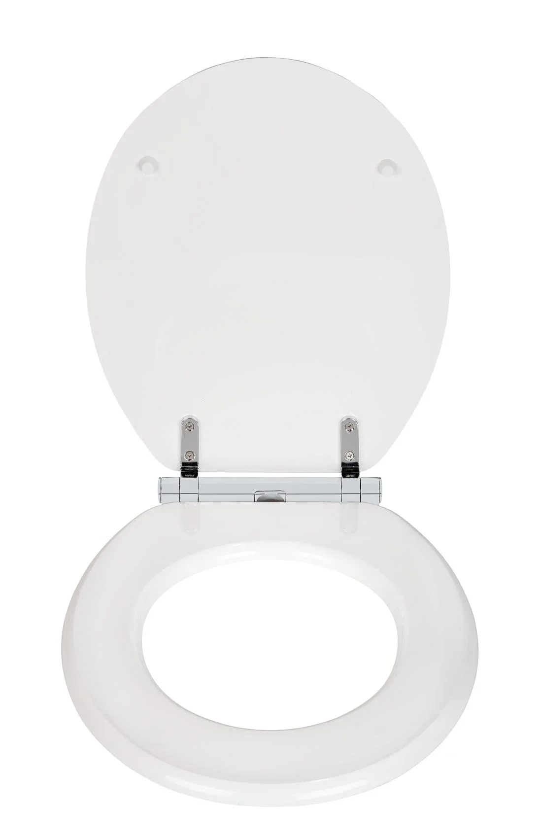 WC-Sitz Morra Weiß glänzend, Universalform, aus massivem MDF - 1