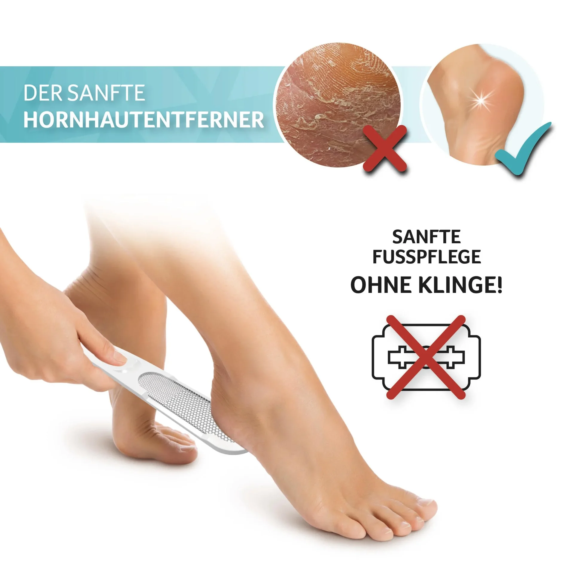 MIWIAM Hornhautentferner, Hauthobel, Weiß - 5