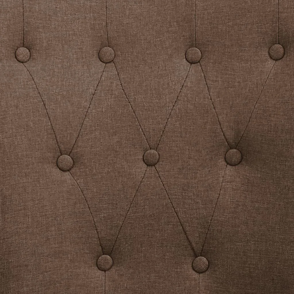 Esszimmerstuhl mit Armlehnen Stoff braun - 2