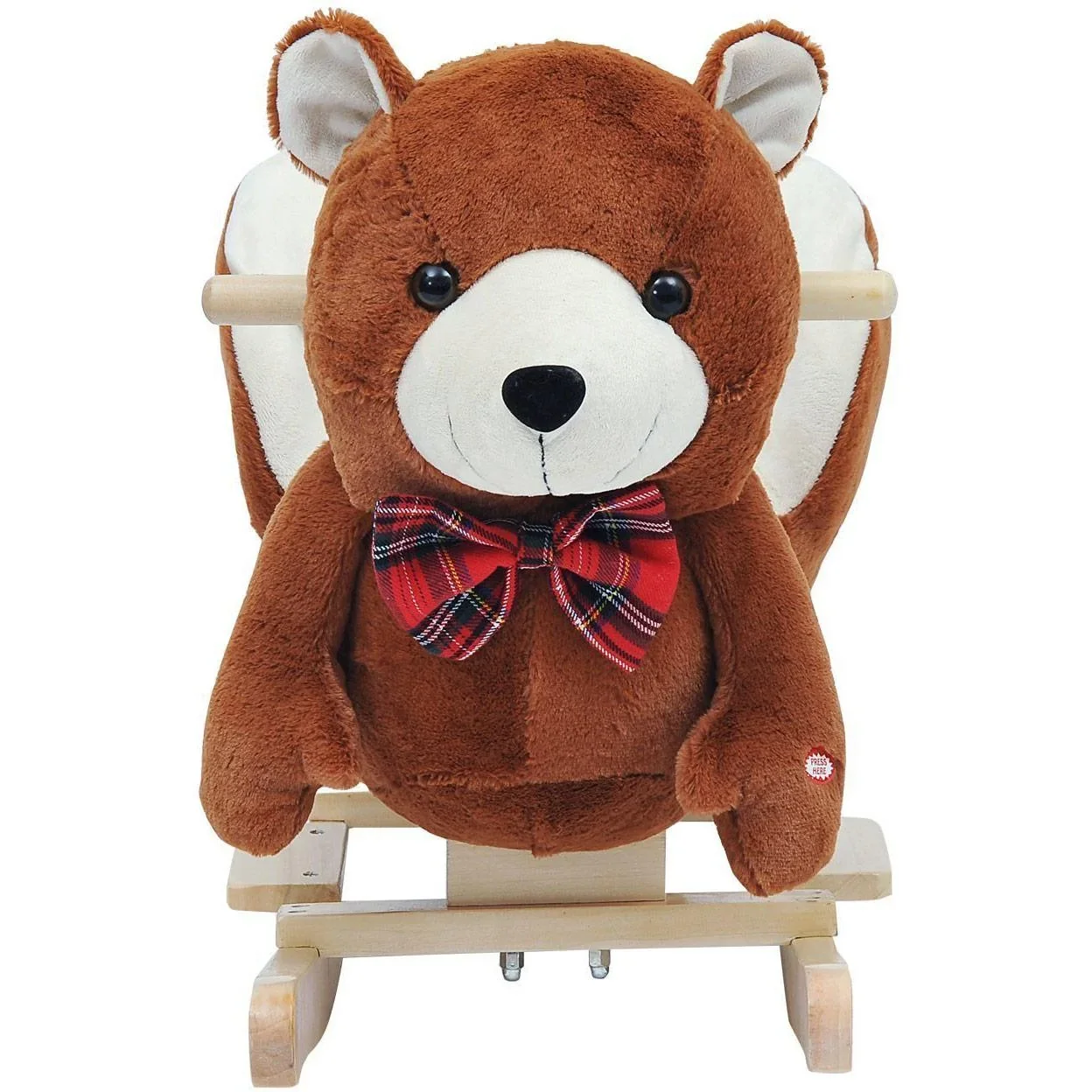 Schaukelbär Schaukelwippe: Bär mit Musik und Kuschelfell - 2