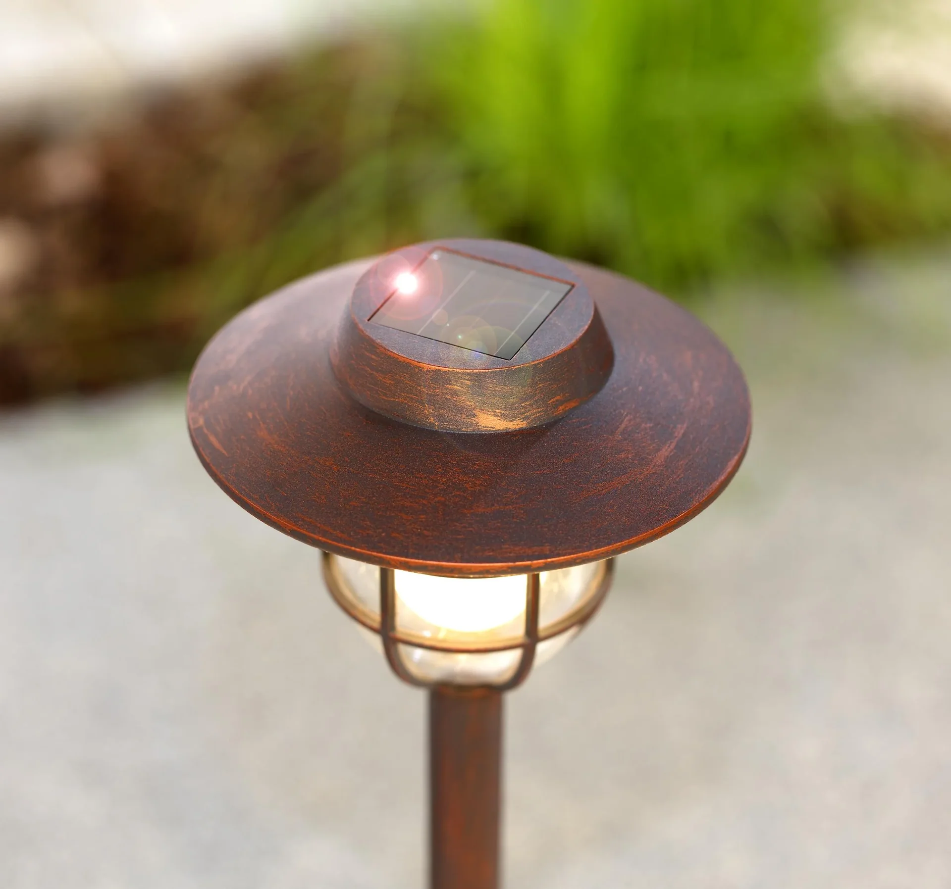 Solar Laternen in Antik Kupfer Optik - 4er Set - 1