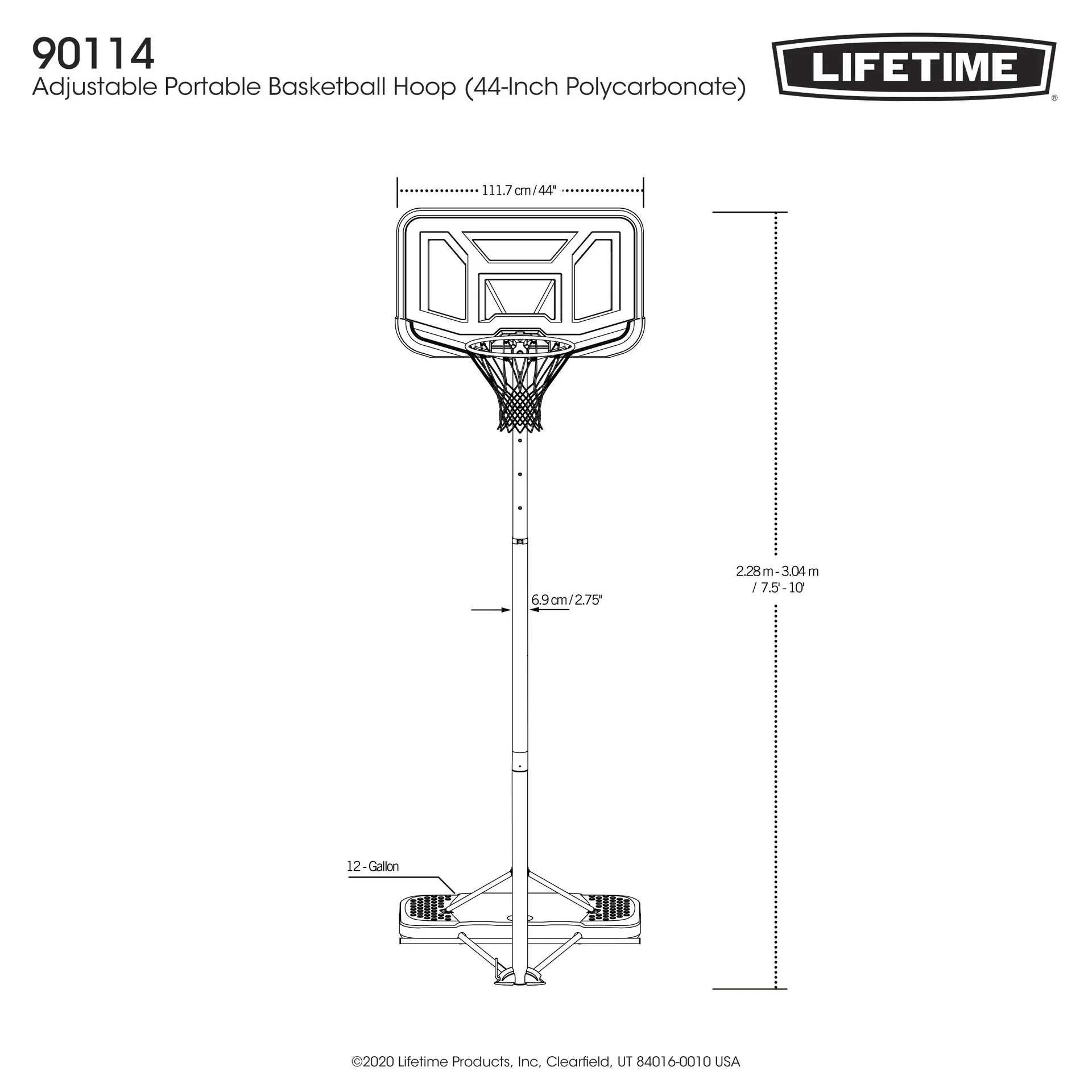 Portable Basketballanlage Miami - 2