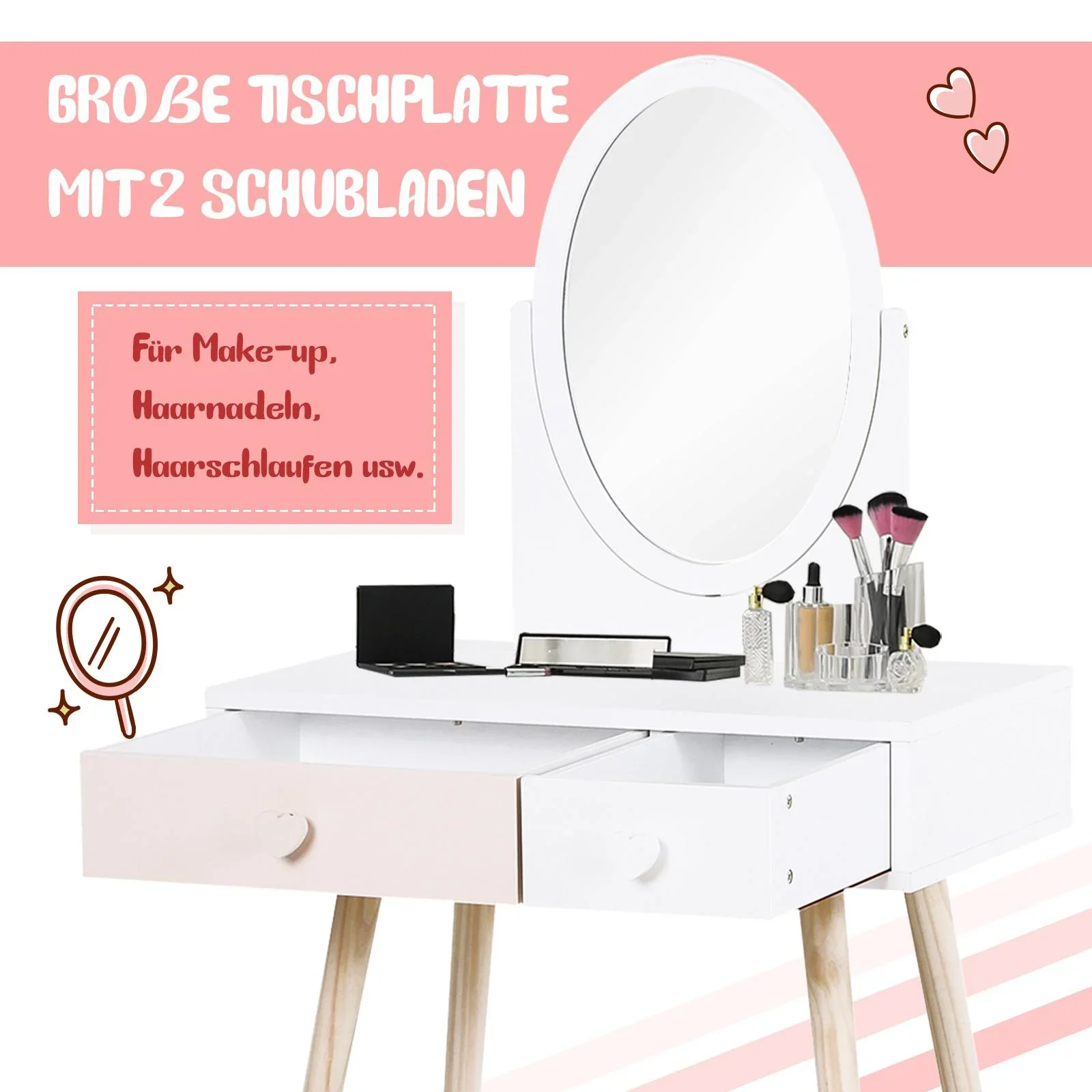 Kinder Schminktisch mit Spiegel - 3