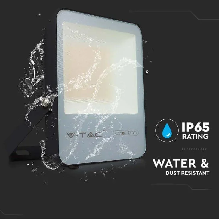 VT-100185 LED-Flutlicht - 100 W - 13700 Lm - 4000K - Schwarz - Extra effizient - 3