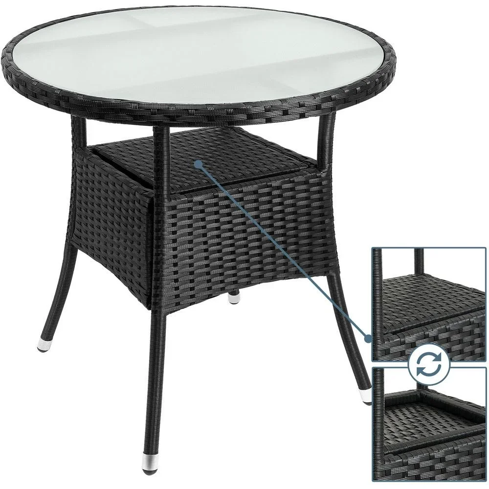 Poly Rattan Rund Beistelltisch / Tu - 1