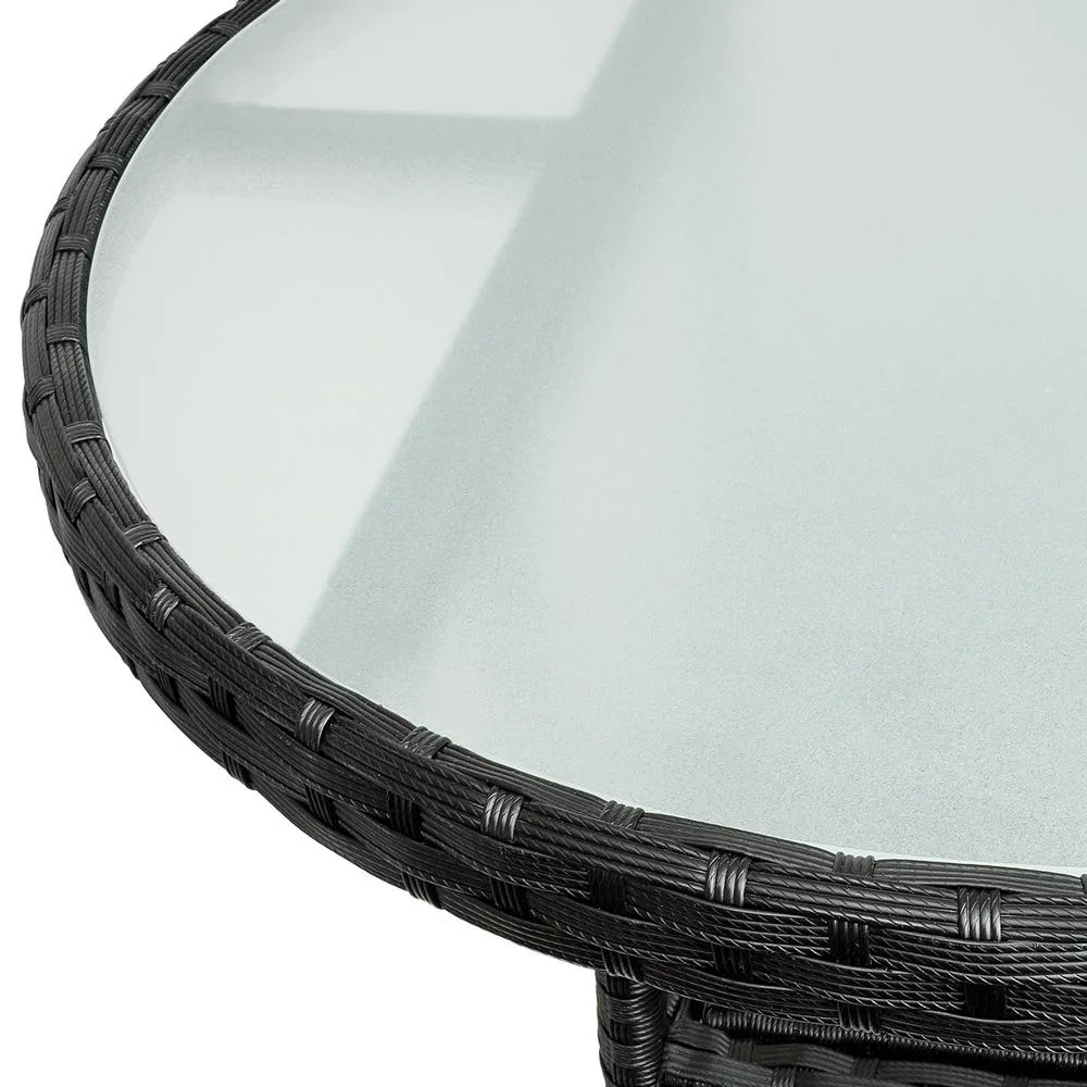Poly Rattan Rund Beistelltisch / Tu - 5