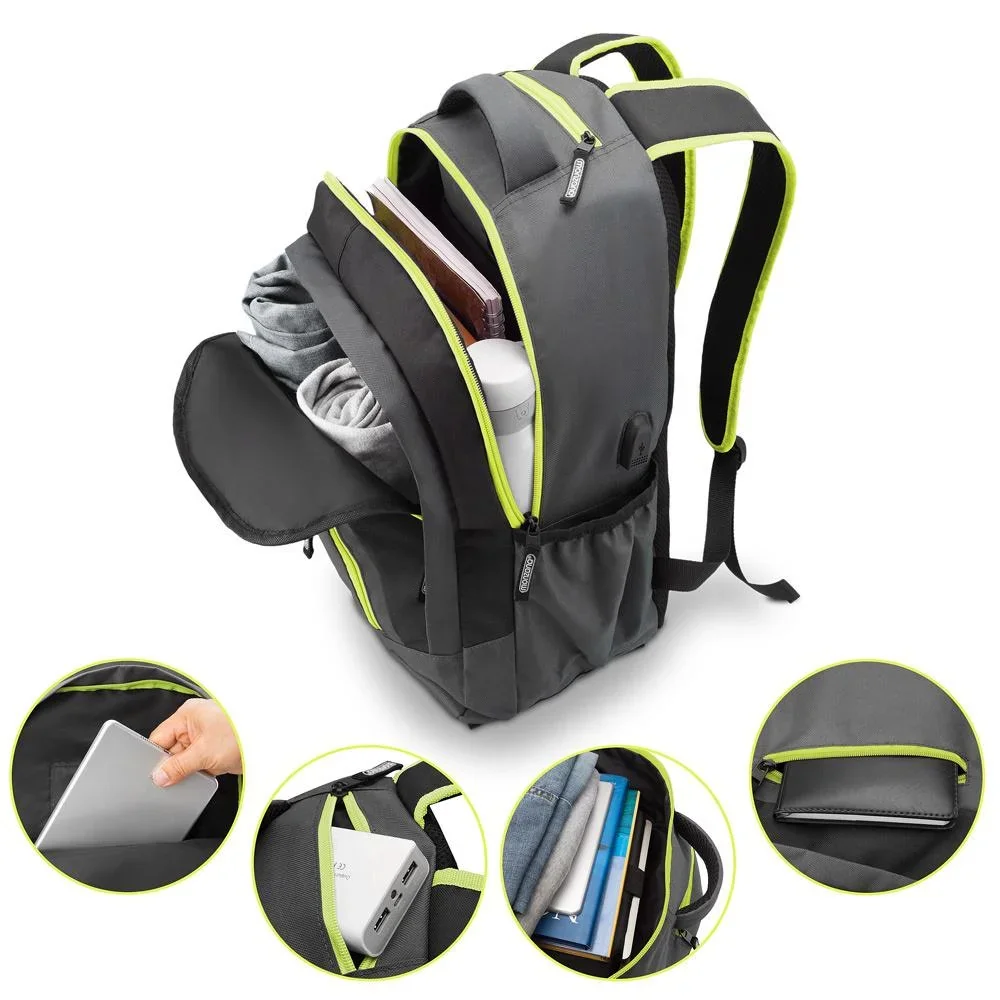 Sport- und Freizeit Rucksack 35L grau/grün - 1