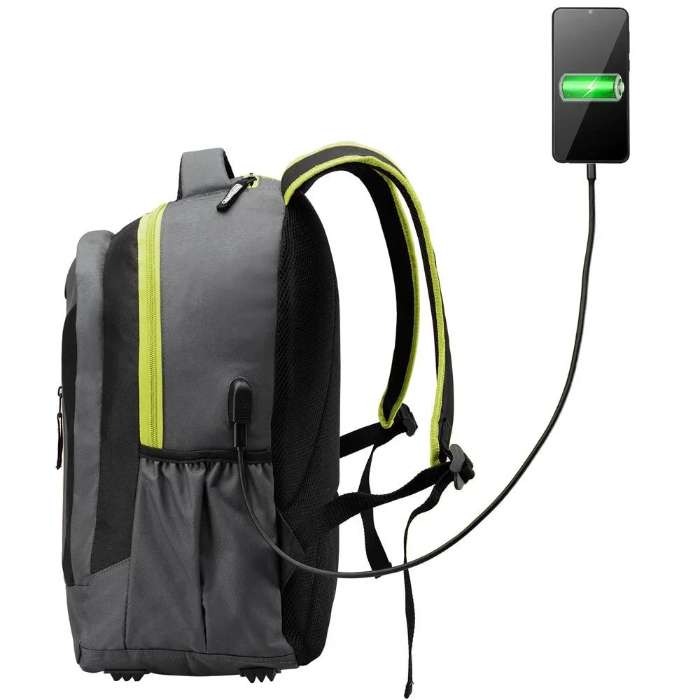 Sport- und Freizeit Rucksack 35L grau/grün - 3