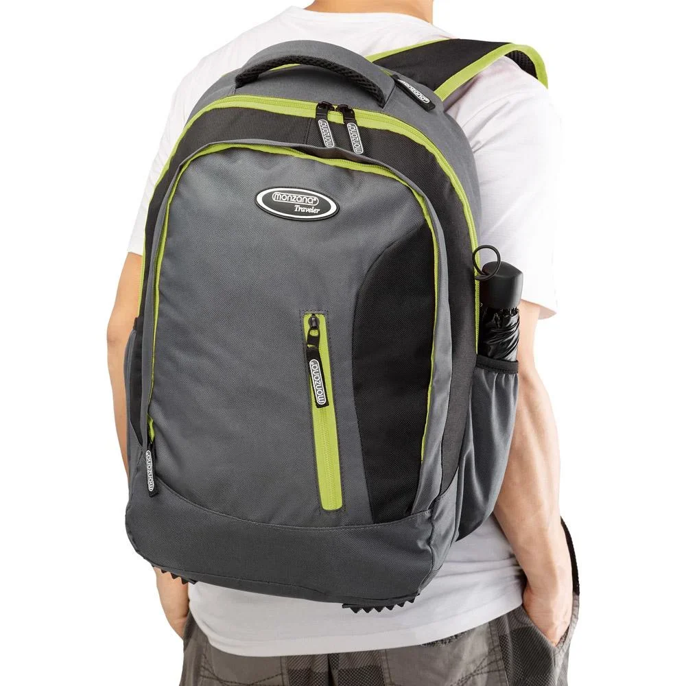 Sport- und Freizeit Rucksack 35L grau/grün - 4
