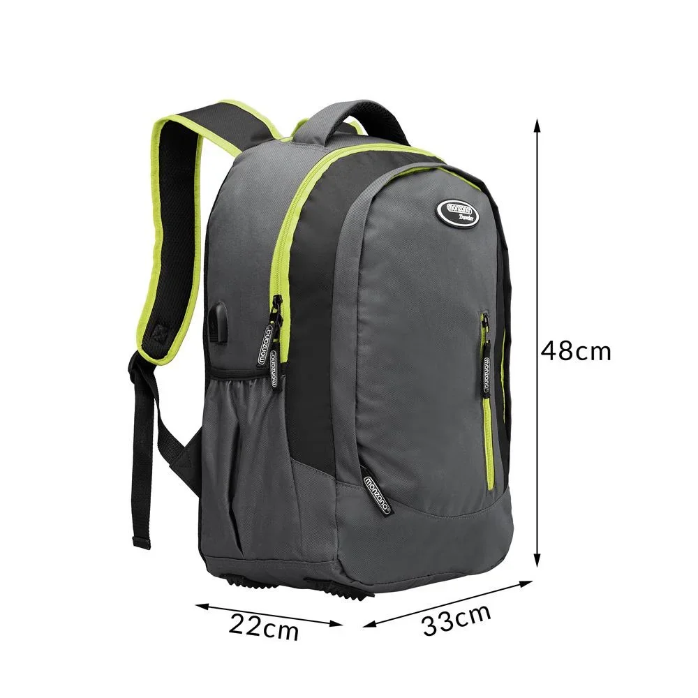 Sport- und Freizeit Rucksack 35L grau/grün - 5