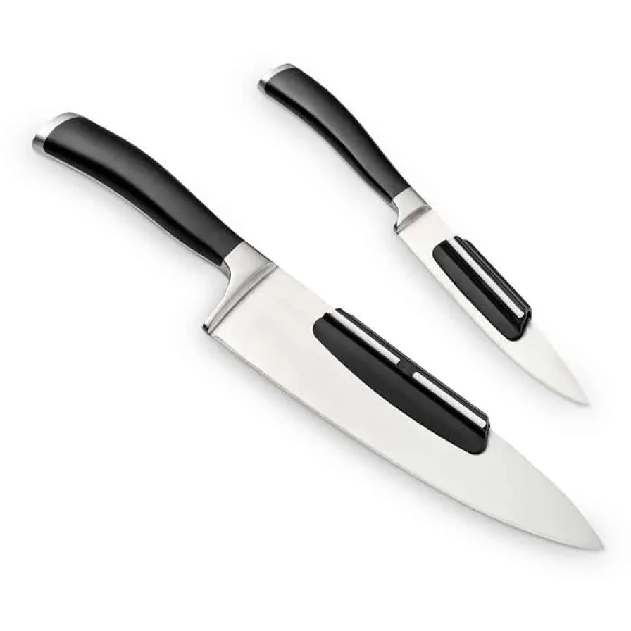 Mehrzer - Messerschärfstein-Set - 1000/3000er Körnung - Inkl. Schärfhilfen und Diamantstein - 4