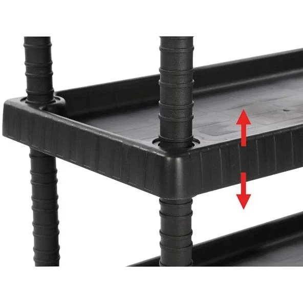 Werkzeugwagen - 3 Ablagefächer - 75 X 37.5 X 92 Cm - 0